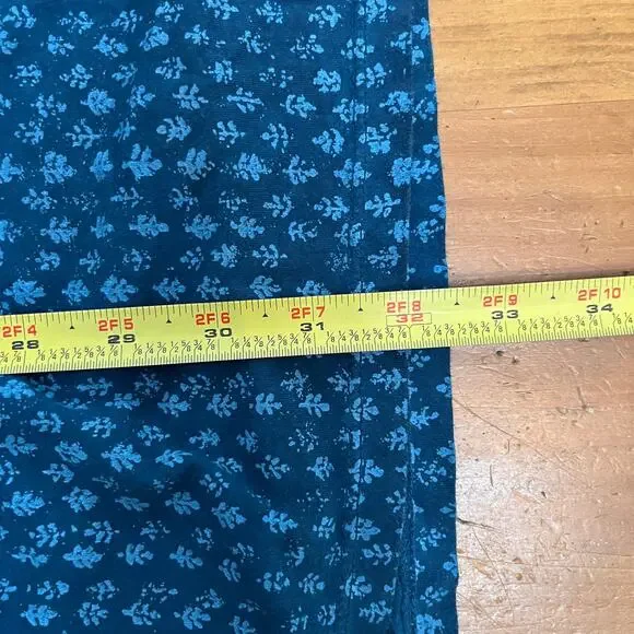 Peruvian Connection Women's Teal Blue Pima Cotton Dress Pockets 3/4 Sleeve Large - Picture 8 of 9